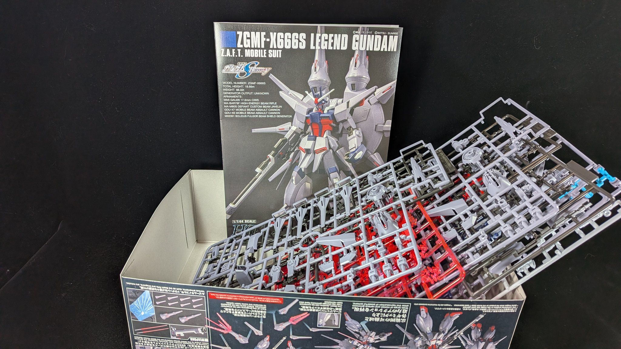 HG レジェンドガンダム 組んでみました（ランナー画像、素組画像あり