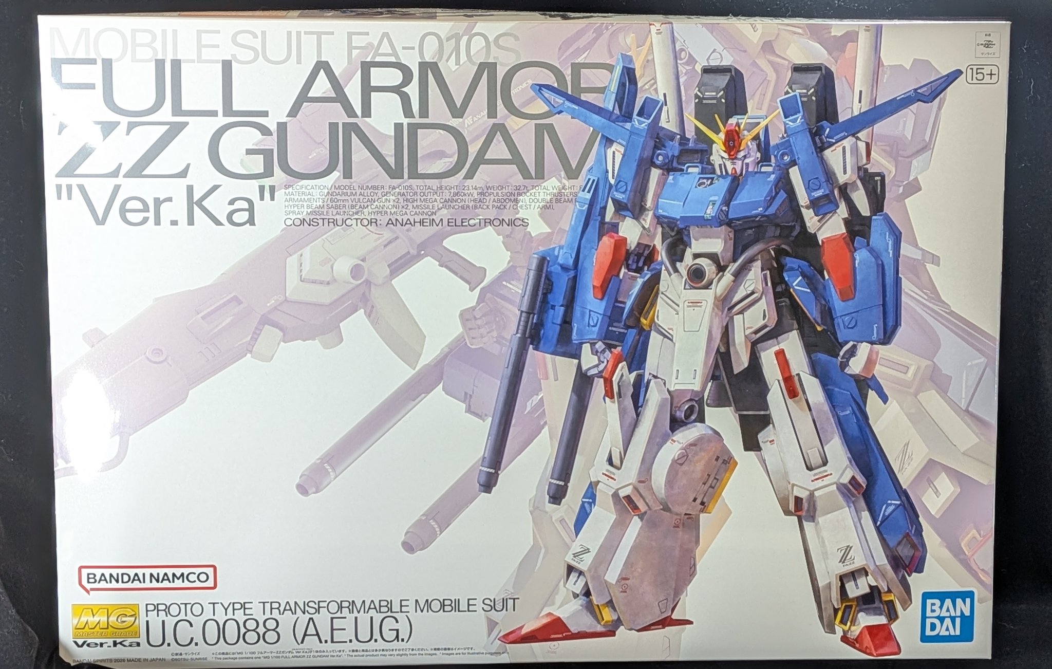 MG 1/100 ダブルゼータガンダム Ver.Ka 組んでみました（ランナー画像